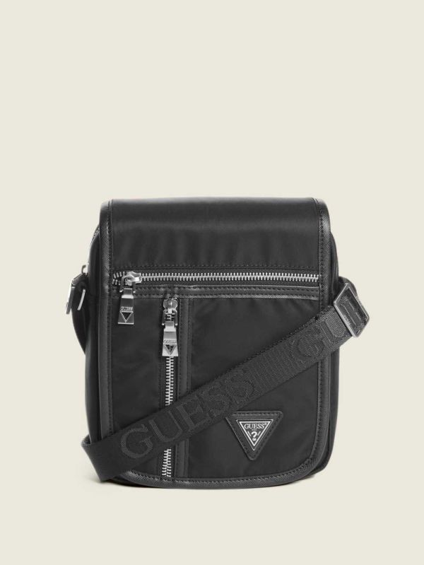 Guess Certosa Flap Crossbody Väska Dam Svarta | 897301-YCN