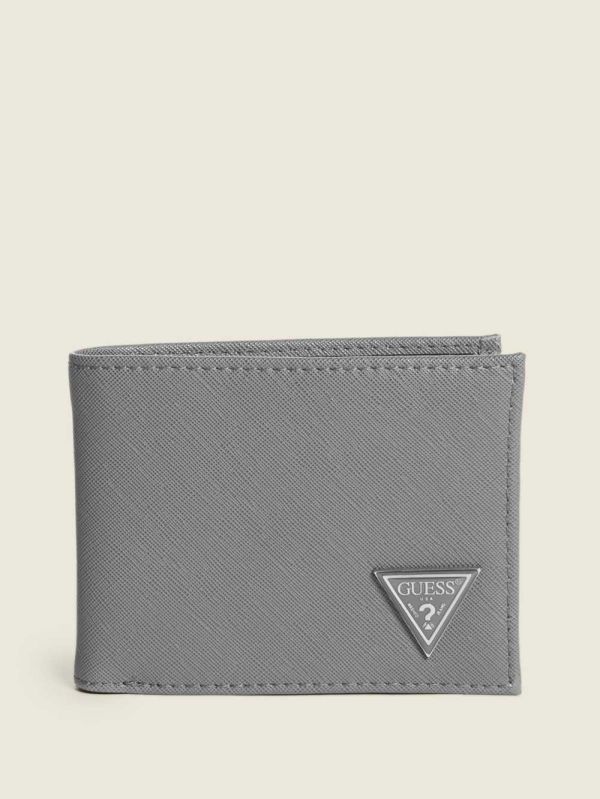 Guess Certosa Läder Billfold Plånbok Herr Grå | 105482-BIL