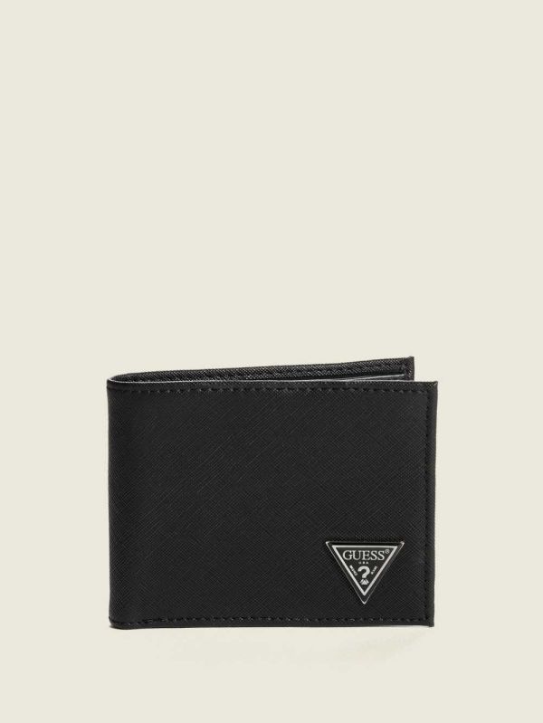 Guess Certosa Läder Billfold Plånbok Herr Svarta | 724018-MHZ