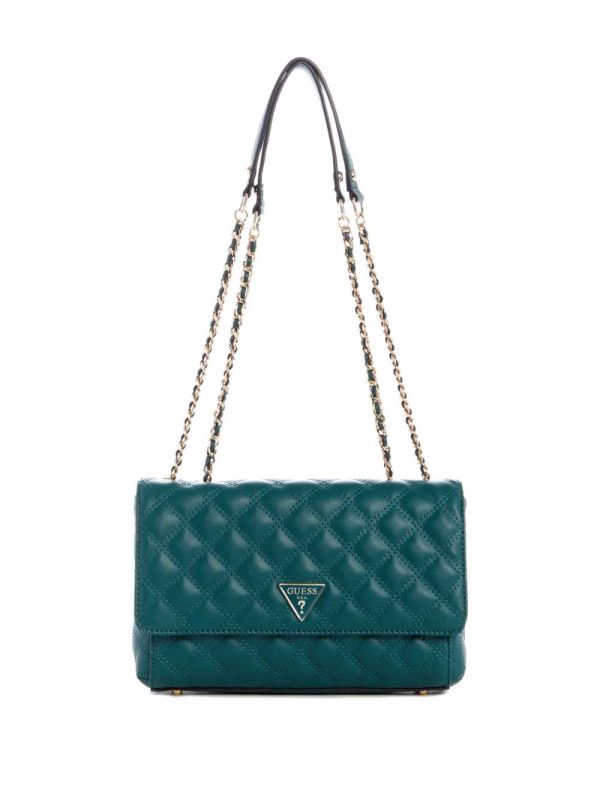 Guess Cessily Quilted Convertible Crossbody Väska Dam Grå Tvätt | 134602-UQN