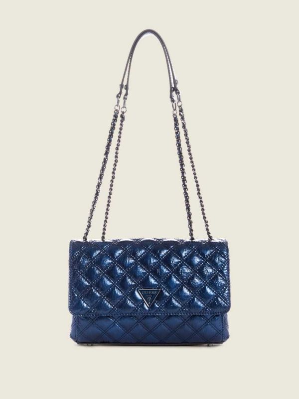 Guess Cessily Quilted Convertible Crossbody Väska Dam Gula | 574621-TVX