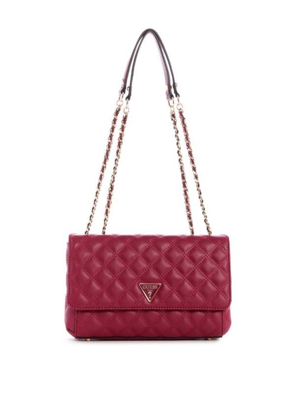 Guess Cessily Quilted Convertible Crossbody Väska Dam Bruna | 846237-RFT