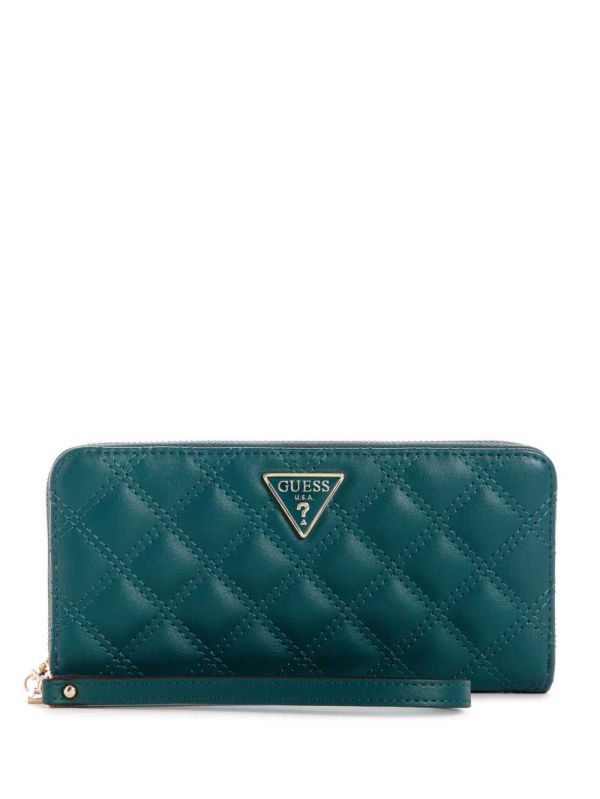 Guess Cessily Quilted Large Zip-Around Plånbok Dam Grå Tvätt | 791658-LQB