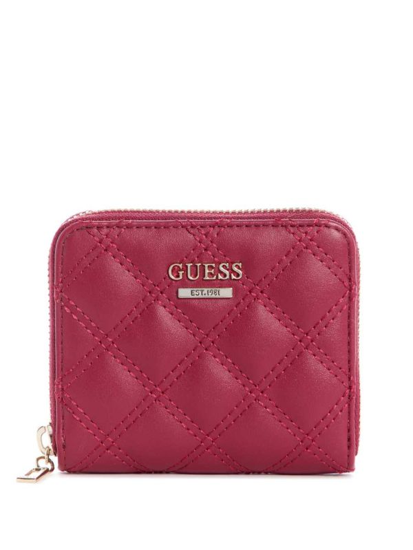 Guess Cessily Quilted Small Zip-Around Plånbok Dam Bruna | 687152-CKB