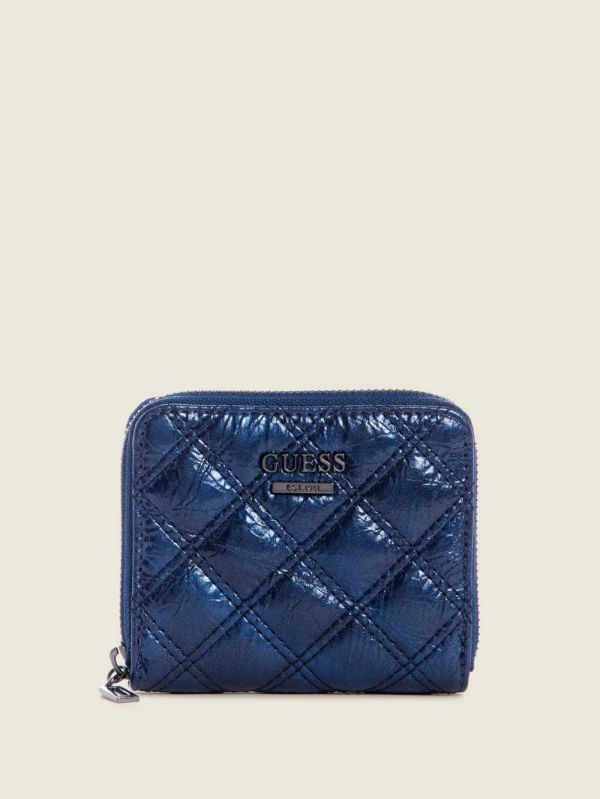 Guess Cessily Quilted Small Zip-Around Plånbok Dam Gula | 825047-SDQ