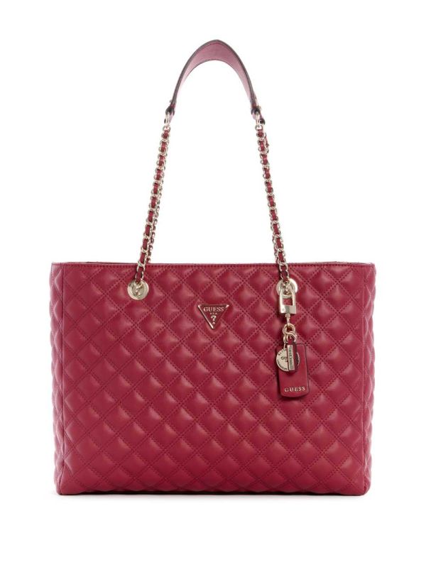 Guess Cessily Quilted Toteväska Dam Bruna | 769514-QTF