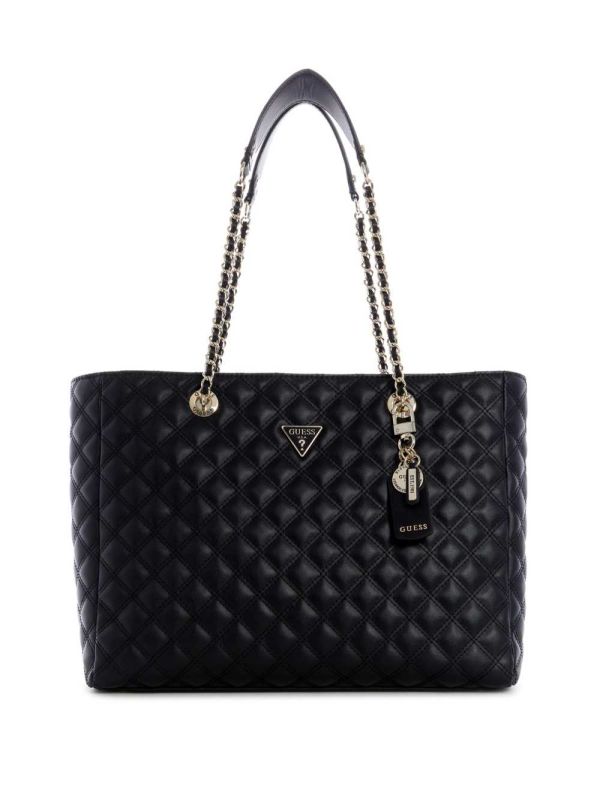 Guess Cessily Quilted Toteväska Dam Svarta | 528019-NLD