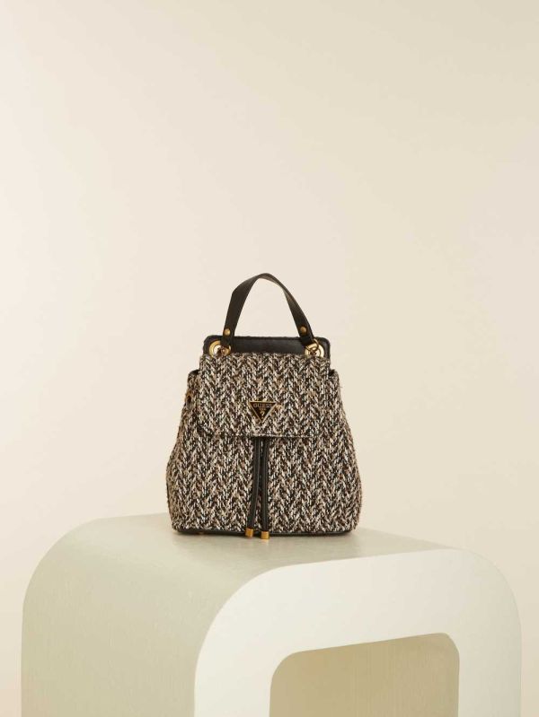 Guess Cessily Tweed Convertible Ryggsäck Dam Grå Vita | 895063-VFN