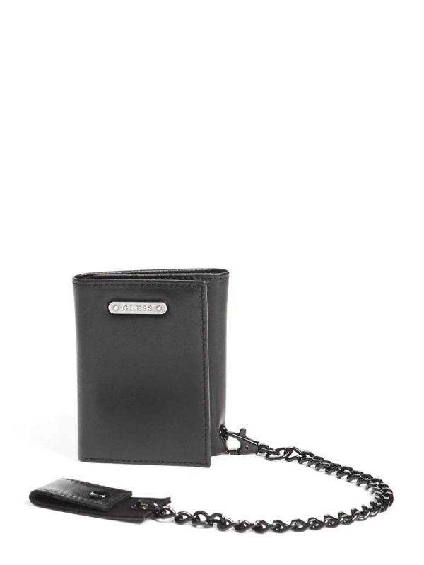 Guess Chain Trifold Plånbok Herr Svarta | 243196-AUS