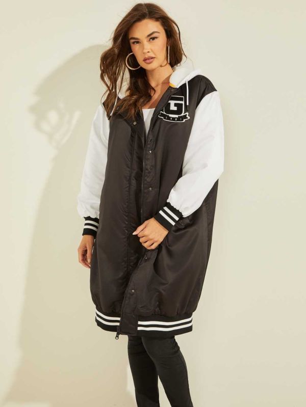 Guess Charlotte Longline Parkajackor Dam Svarta | 529803-ZWK