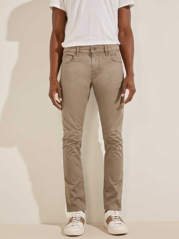 Guess Chris Skinny Jeans Herr Khaki | 891067-OET