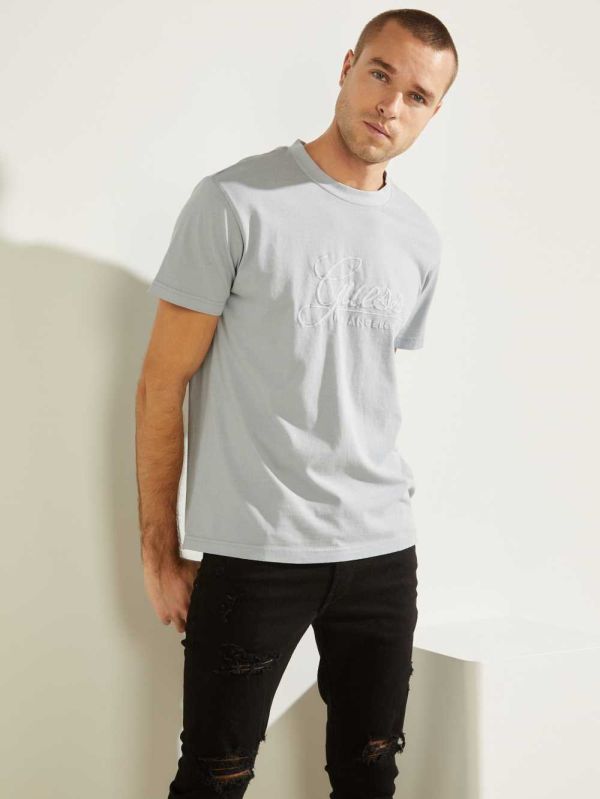 Guess Classical Embroidered Logo T-shirt Herr Vita | 690857-XBK