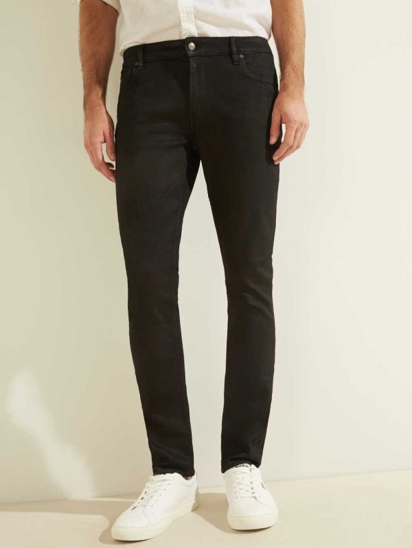 Guess Coated Skinny Rockar Herr Svarta | 621849-MOB