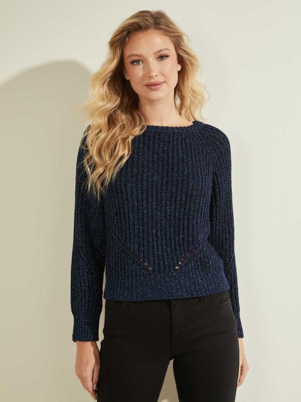 Guess Colette Shimmer Tröjor Dam Blå | 928745-YUG