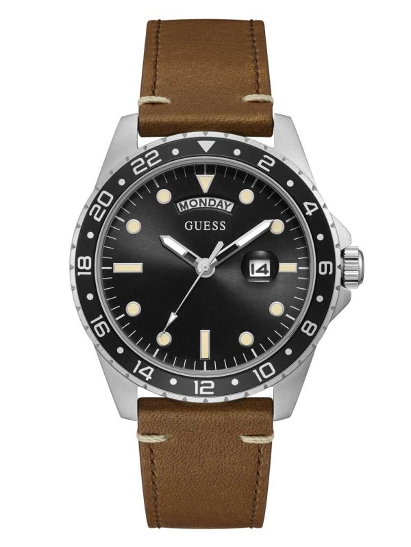 Guess Comet Silver-Tone Analog Klocka Herr Olika Färger | 832675-HKG