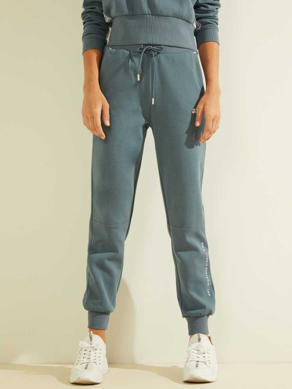 Guess Contrast Logo Mjukisbyxor Dam Blå | 026159-XMH