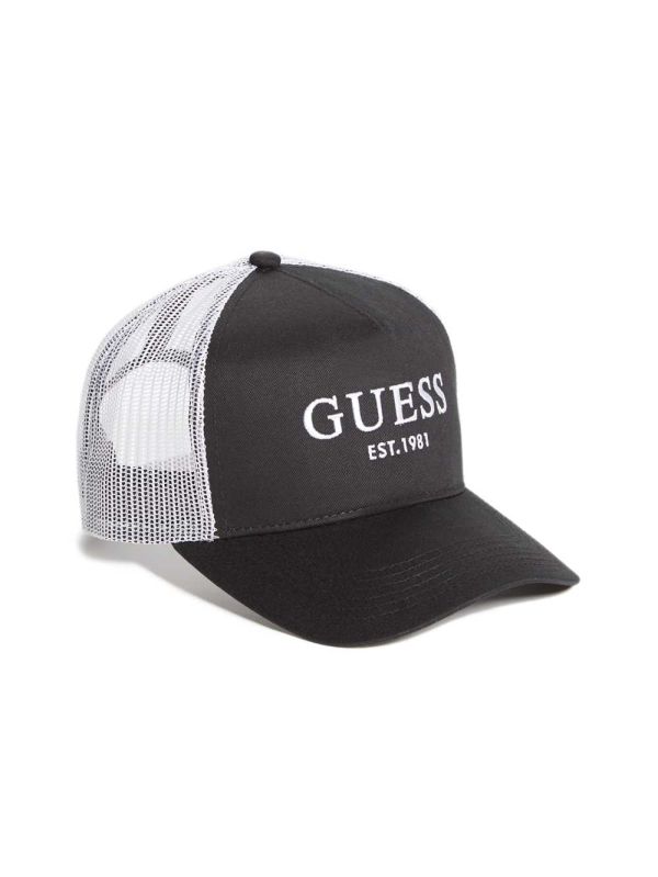 Guess Contrasting Logo Trucker Hatt Dam Svarta | 126407-VFG