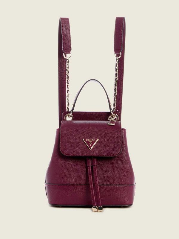 Guess Cordelia Convertible Ryggsäck Dam Vinröda | 710358-UZL