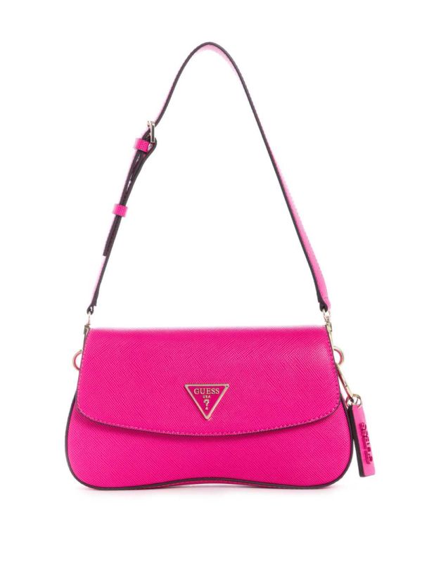 Guess Cordelia Flap Axelväska Dam Fuchsia | 428031-NPB