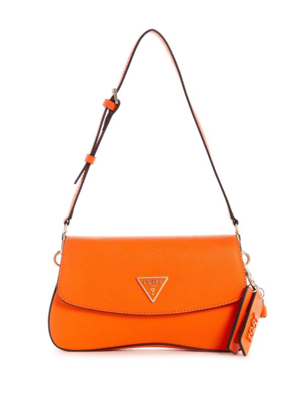 Guess Cordelia Flap Axelväska Dam Orange | 790568-KZU