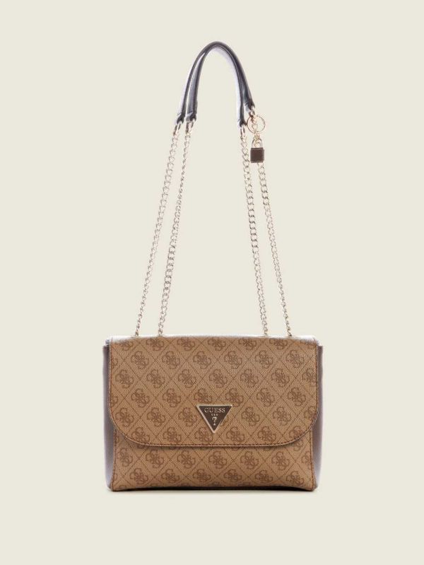 Guess Cordelia Logo Convertible Crossbody Väska Dam Bruna | 906821-LAY