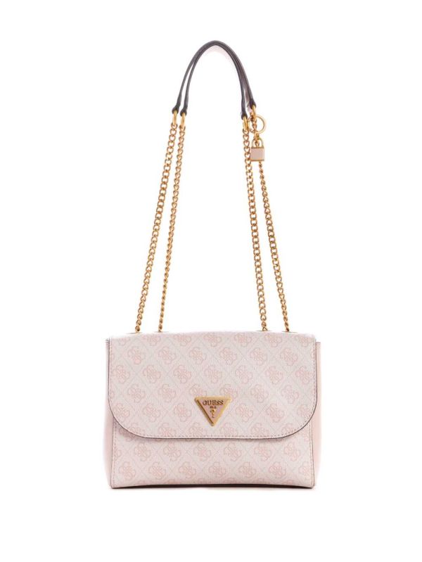 Guess Cordelia Logo Convertible Crossbody Väska Dam Rosa Vita | 967034-CXD