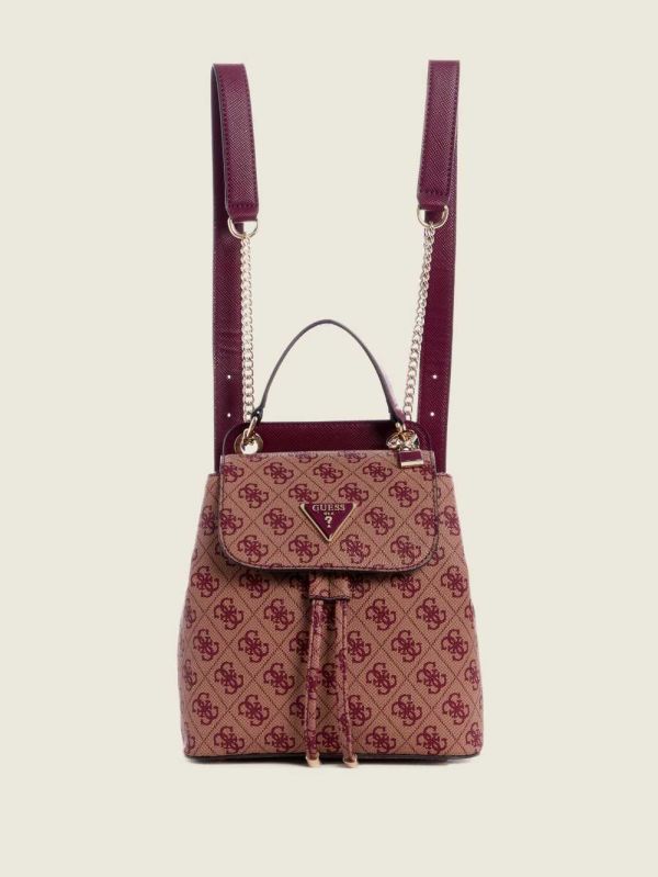 Guess Cordelia Logo Convertible Ryggsäck Dam Lila | 603417-UGP