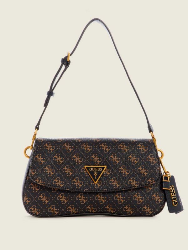 Guess Cordelia Logo Flap Axelväska Dam Bruna Olika Färger | 153687-KHA