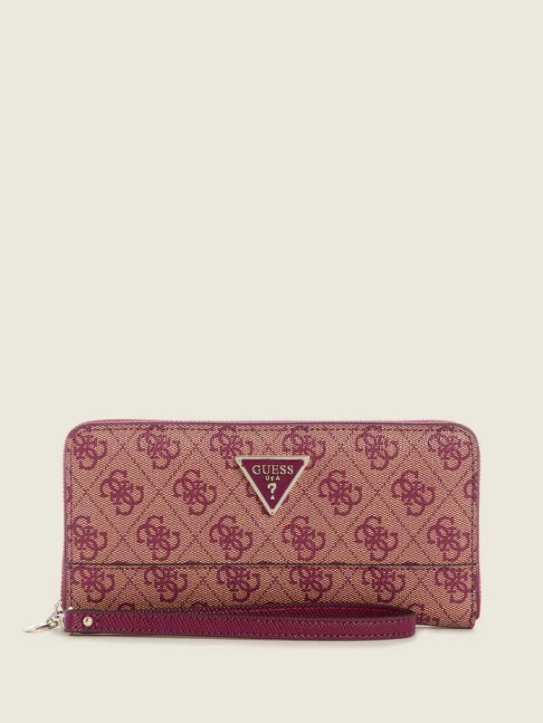 Guess Cordelia Logo Large Zip-Around Plånbok Dam Lila | 952186-LEO