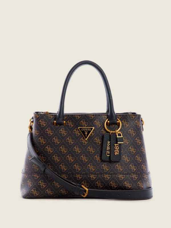 Guess Cordelia Logo Luxury Satchel Väska Dam Bruna Olika Färger | 290364-YRH