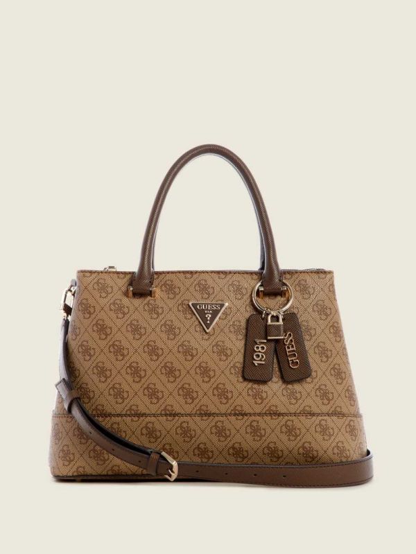 Guess Cordelia Logo Luxury Satchel Väska Dam Bruna | 753160-JQG
