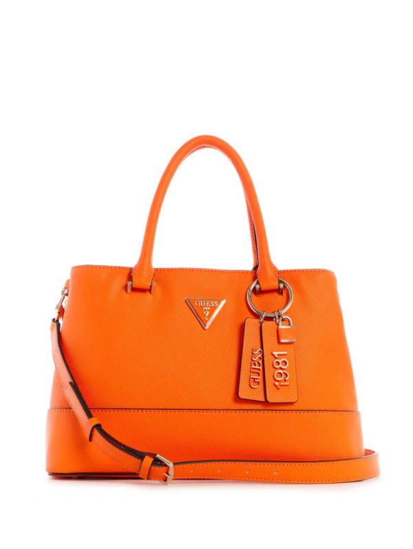 Guess Cordelia Luxury Satchel Väska Dam Orange | 285643-PAZ
