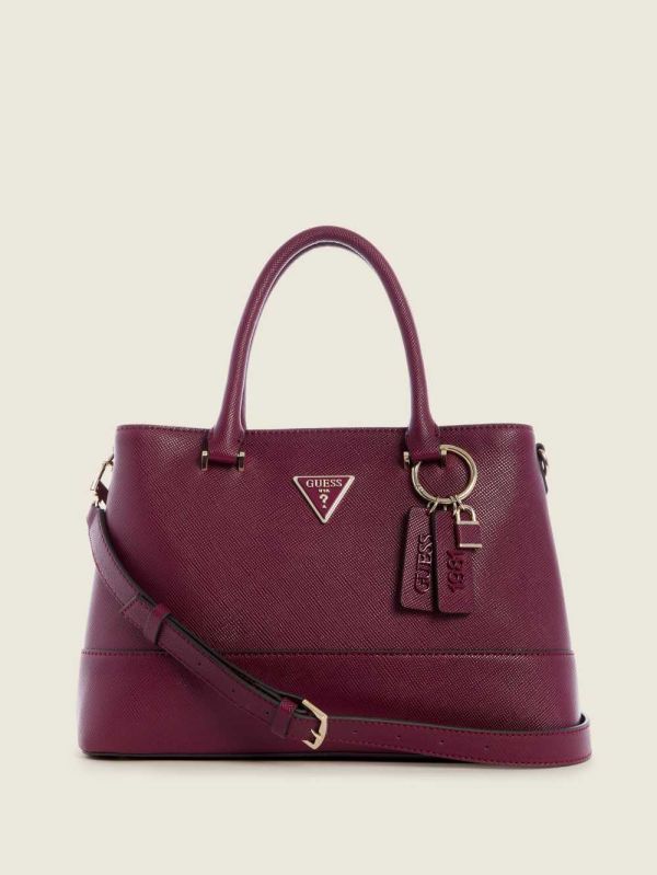 Guess Cordelia Luxury Satchel Väska Dam Vinröda | 752194-MZE