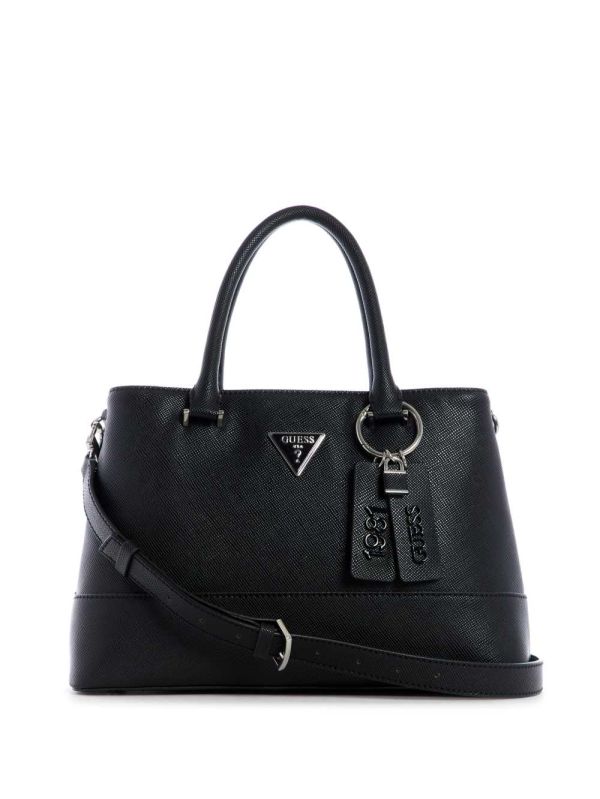 Guess Cordelia Luxury Satchel Väska Dam Svarta | 845392-ZTO