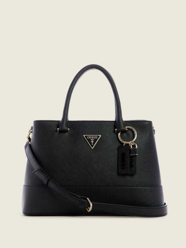 Guess Cordelia Luxury Satchel Väska Dam Svarta | 907423-UMN