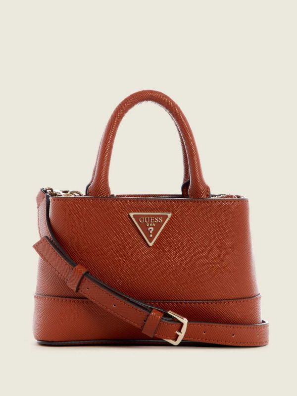 Guess Cordelia Mini Satchel Väska Dam Bruna | 710982-YFB