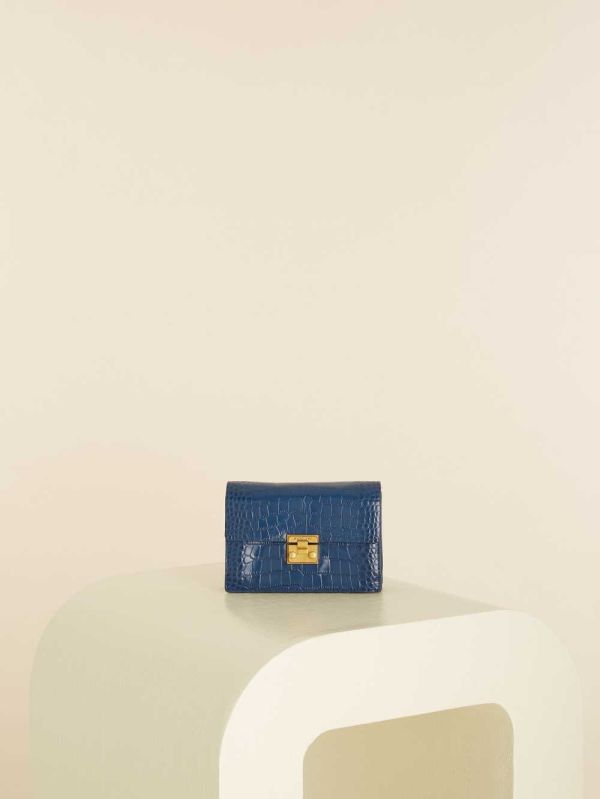 Guess Crocodile Crossbody Flap Handväska Dam Blå Olika Färger | 287095-DMZ