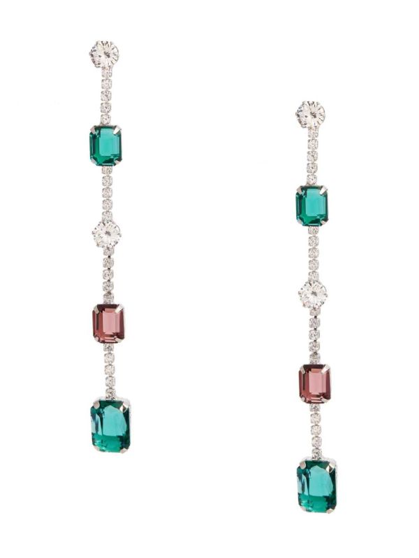 Guess Crystal Emerald Linear Örhängen Dam Silver | 532879-MGA