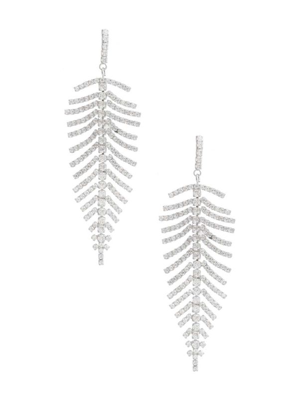 Guess Cubic Zirconia Leaf Örhängen Dam Silver | 603497-SQH