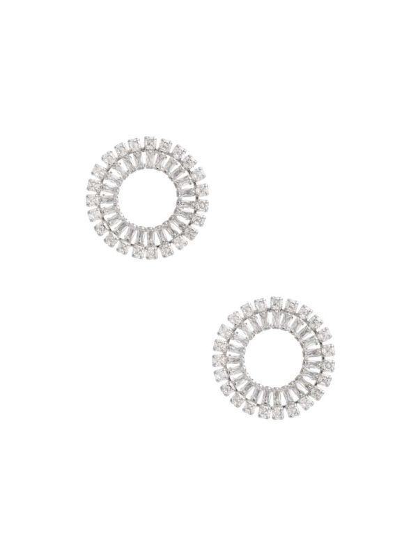 Guess Cubic Zirconia Round Örhängen Dam Silver | 170536-BQV
