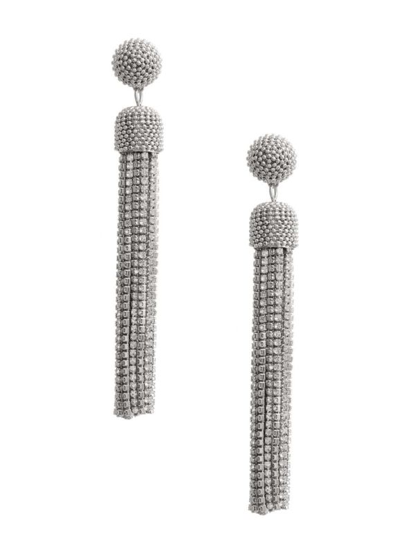 Guess Cubic Zirconia Tassel Örhängen Dam Silver | 746853-QOK
