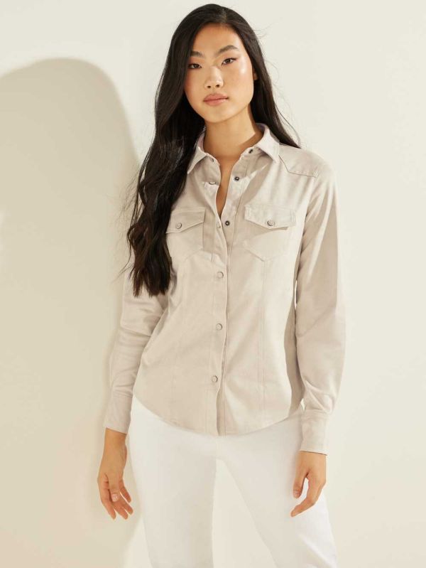Guess Daisy Skjorta Dam Grå | 216803-VYU