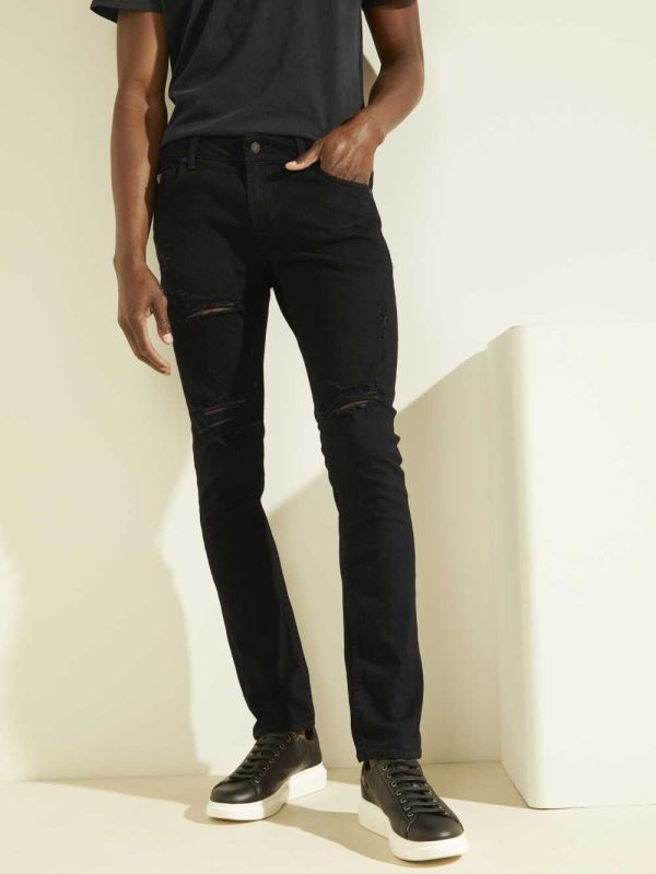 Guess Destroyed Skinny Jeans Herr Tvätt | 907384-ZDV