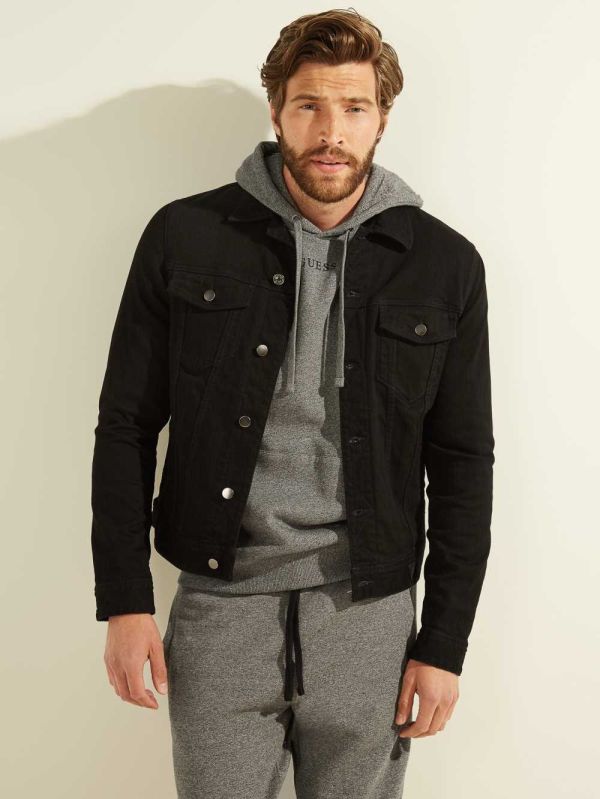 Guess Dillon Denim Jacka Herr Tvätt | 097153-JKT