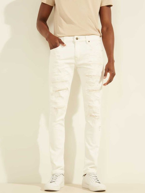 Guess Distressed Skinny Painter Jeans Herr Vita | 957241-VFE