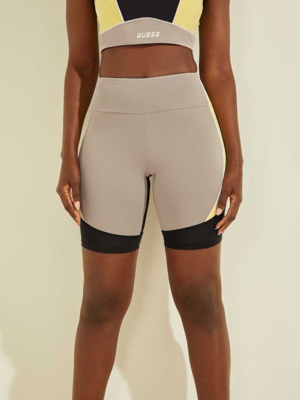 Guess Dixie Biker Shorts Dam Grå Svarta | 093854-QCP