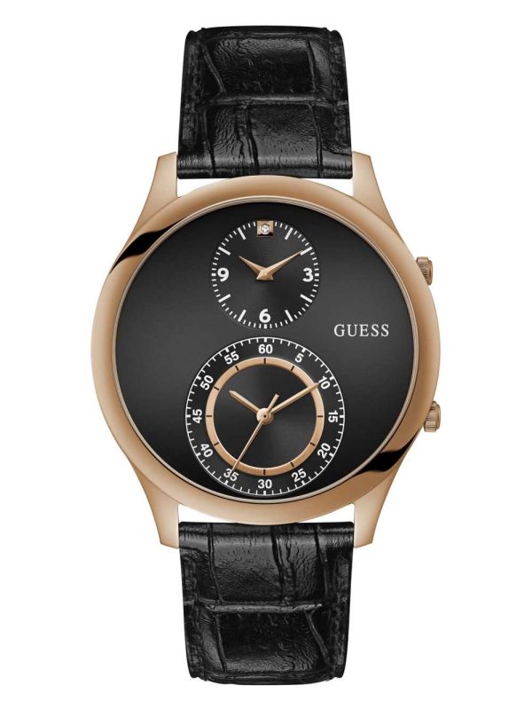 Guess Dos Rose Gold-Tone and Black Multifunction Klocka Herr Olika Färger | 896420-VXK