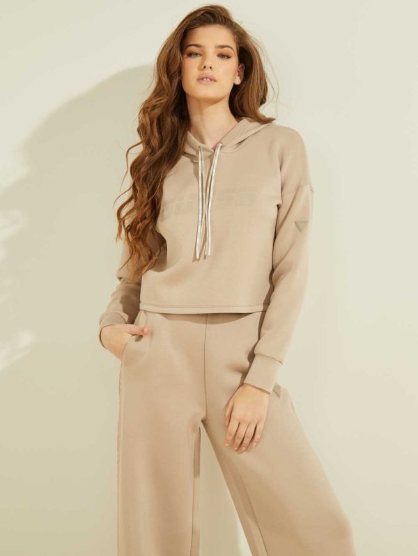 Guess Double Drawstring Hooded Sweatshirt Dam Blå | 064372-XSO