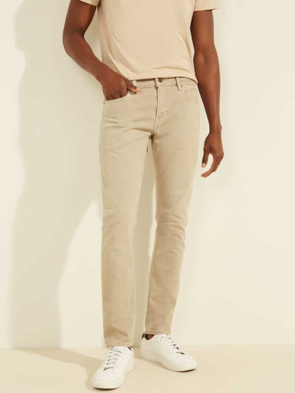Guess Dyed Skinny Jeans Herr Khaki | 648501-YFQ