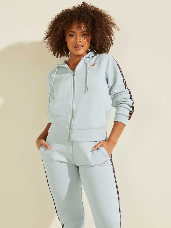 Guess Eco Abigal Zip-Up Jacka Dam Ljusblå | 397104-JSK